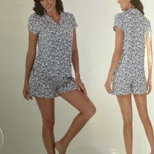 Beautyrest 2pc Medium Short Sleeve Notch Collar & Short Pajama Set